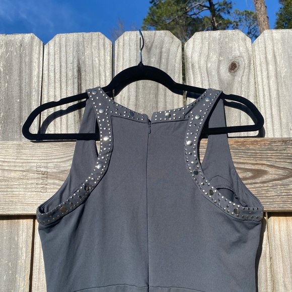 Cynthia Rowley Gray Sleeveless Dress with Studded Straps - Picture 6 of 8